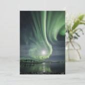Northern Lights Norwegen Card Save The Date (Stehend Vorderseite)
