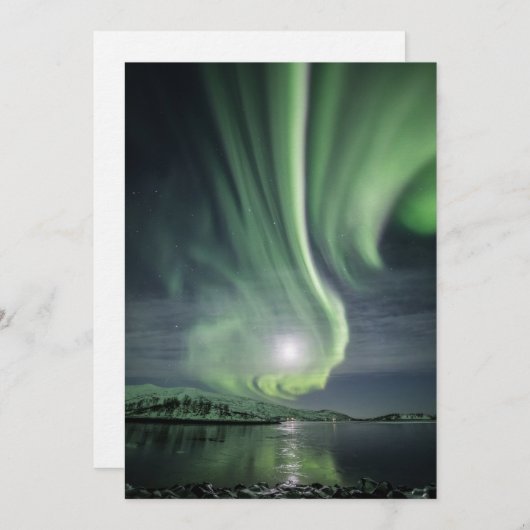 Northern Lights Norwegen Card Save The Date (Vorne/Hinten)