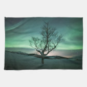 Northern Lights Norwegen Poster Geschirrtuch (Horizontal)