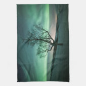 Northern Lights Norwegen Poster Geschirrtuch (Vertikal)