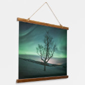 Northern Lights Norwegen Poster Wandteppich Mit Holzrahmen (Gewinkelt)