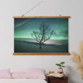 Northern Lights Norwegen Poster Wandteppich Mit Holzrahmen (Schlafzimmer)
