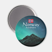 Northern Lights Norwegen Souvenir Magnet (Vorderseite/Rückseite)