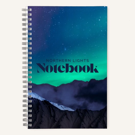 Northern Lights-Notebook Notizblock (Vorderseite)