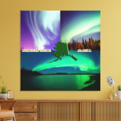 Northern Lights of Alaska Collage Leinwanddruck (Insitu (Wohnzimmer))