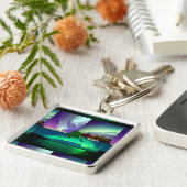 Northern Lights of Alaska Collage Schlüsselanhänger (Seite)