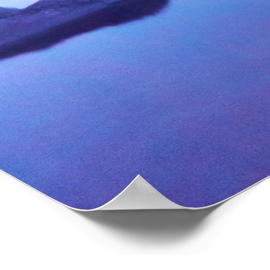 Northern Lights over Jokulsarlon lake, Island Poster (Ecke)