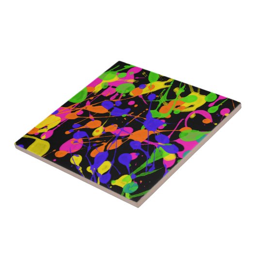 Northern Lights Paint Spritzer Fliese (Seite)