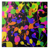 Northern Lights Paint Spritzer Fliese (Vorderseite)