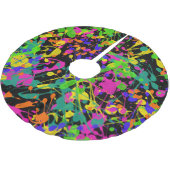 Northern Lights Paint Spritzer Polyester Weihnachtsbaumdecke (Schrägansicht)