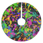 Northern Lights Paint Spritzer Polyester Weihnachtsbaumdecke (Vorderseite)