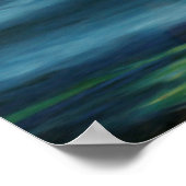 Northern Lights Painting Canada Landscape Poster (Ecke)