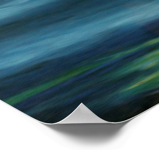 Northern Lights Painting Canada Landscape Poster (Ecke)