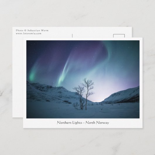 Northern Lights Postcard Postkarte (Vorne/Hinten)