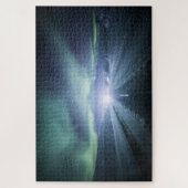 Northern Lights Road Finnland Puzzle (Vertikal)