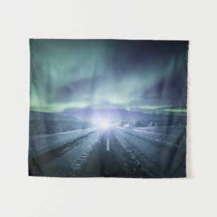 Northern Lights Road Wandteppich