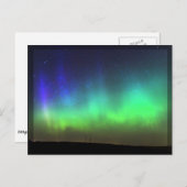 Northern Lights - Schwarze Grenz Postkarte (Vorne/Hinten)