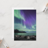 Northern Lights Senja Karte (Vorderseite/Rückseite Beispiel)