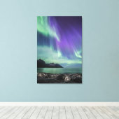 Northern Lights Senja Leinwanddruck (Insitu (Holzboden))