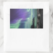 Northern Lights Senja Rechteckiger Aufkleber (Tasche)