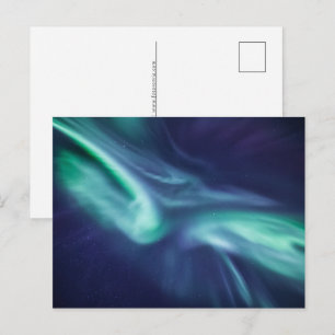 Northern Lights Sky Feiertagspostkarte