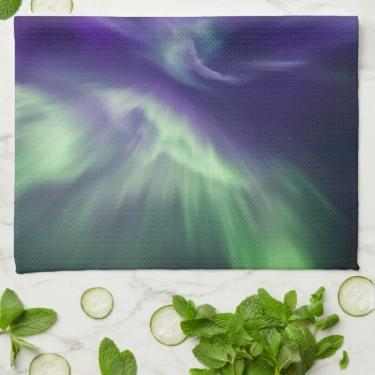 Northern Lights Sky Geschirrtuch (Gefaltet)
