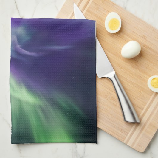 Northern Lights Sky Geschirrtuch (Viertel Falte)