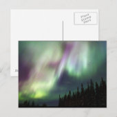 Northern Lights Sky Peace Liebe Winterfoto Postkarte (Vorne/Hinten)