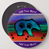 Northern Lights Spirit Bear Button (Vorne & Hinten)