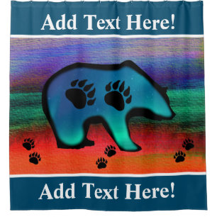 Northern Lights Spirit Bear Dusche Vorhang