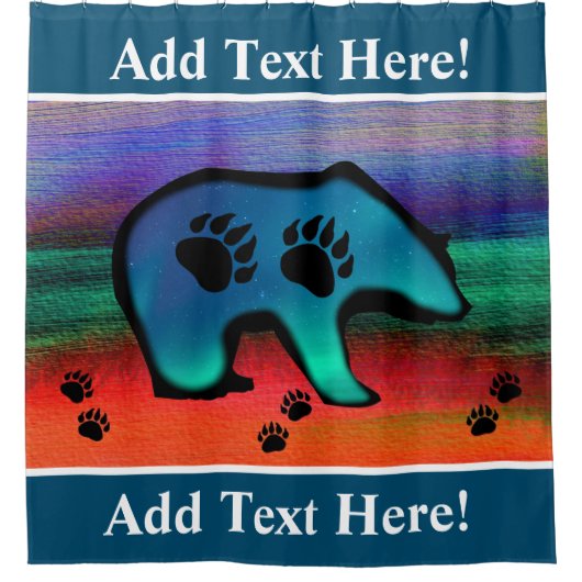 Northern Lights Spirit Bear Dusche Vorhang (Vorderseite)
