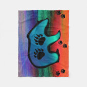 Northern Lights Spirit Bear Fleecedecke (Vorderseite)