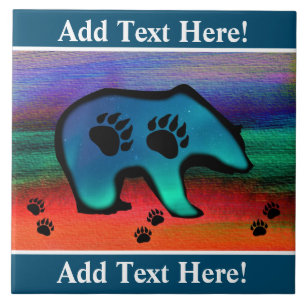 Northern Lights Spirit Bear Fliese