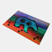 Northern Lights Spirit Bear Fußmatte (Schrägansicht)