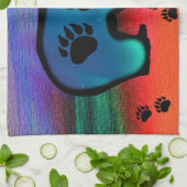 Northern Lights Spirit Bear Geschirrtuch (Gefaltet)