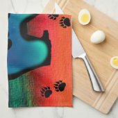 Northern Lights Spirit Bear Geschirrtuch (Viertel Falte)
