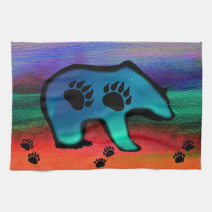 Northern Lights Spirit Bear Geschirrtuch