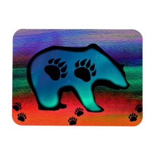 Northern Lights Spirit Bear Magnet