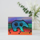 Northern Lights Spirit Bear Postkarte (Stehend Vorderseite)