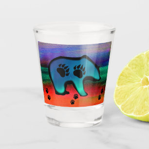 Northern Lights Spirit Bear Schnapsglas