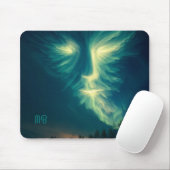 Northern Lights Spirit Face Cosmic Sky Art Mousepad (Mit Mouse)