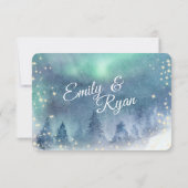 Northern Lights Starry Sky Wedding Response Einladung (Rückseite)