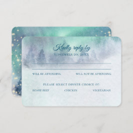 Northern Lights Starry Sky Wedding Response Einladung