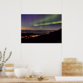 Northern Lights Tanzen vor Denali Poster (Küche)