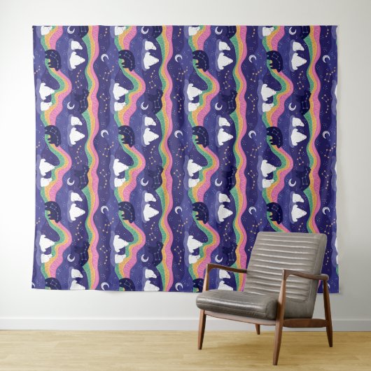 Northern Lights Tapestry Wandteppich (Beispiel (Horizontal))