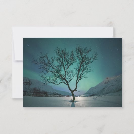 Northern Lights Tree Card (Vorderseite)