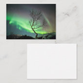 Northern Lights Tree Card Mitteilungskarte (Vorne/Hinten)