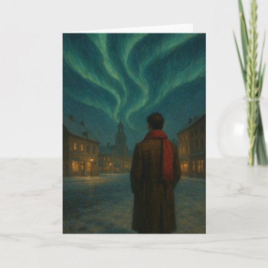 Northern Lights Viewing Christmas Karte (Vorderseite)