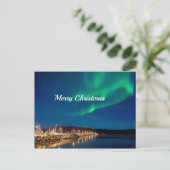 Northern Lights Weihnachten Postkarte (Stehend Vorderseite)