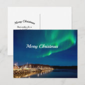 Northern Lights Weihnachten Postkarte (Vorne/Hinten)